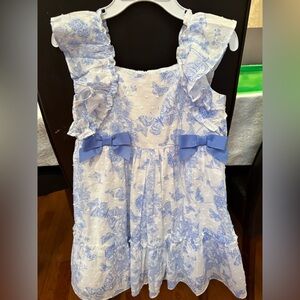 Bonnie Jean Blue and White toddler Dress